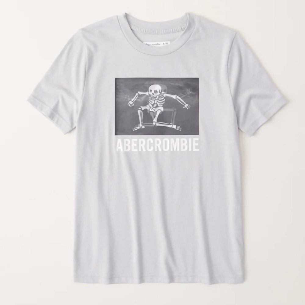 NWOT! Abercrombie Kids, Boys Skeleton Hologram Graphic T-Shirt
